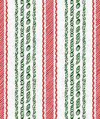 Striped Red Green Vertical Bands Rug