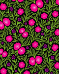 Bold Fuchsia Lime Floral Pattern Rug
