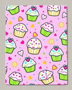 Sweet Cupcake Heart Pattern Design Rug
