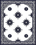 Vintage Floral Border Medallion Design Rug