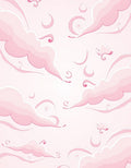 Pink Cloud Swirl Pattern Rug