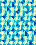 Geometric Abstract Aqua Blue Pattern Rug
