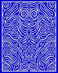 Abstract Swirls Outline Pattern Rug
