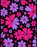 Vibrant Pink Purple Floral Burst Rug