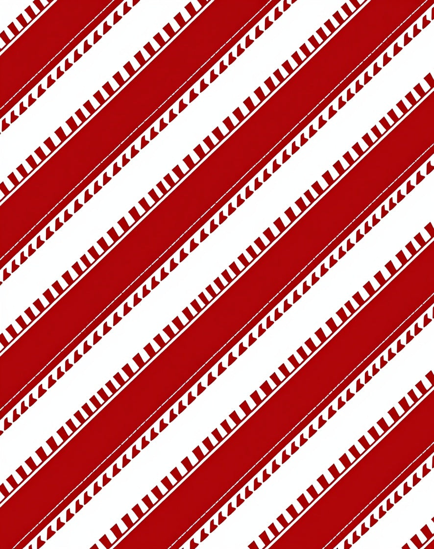 Diagonal Red White Stripe Pattern Rug