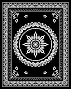 Monochromatic Floral Mandala Lace Rug