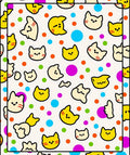 Cheeky Cat Dot Pattern Design Rug