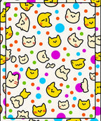 Cheeky Cat Dot Pattern Design Rug