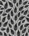 Black Feather Pattern Texture Rug