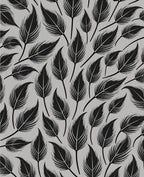 Black Feather Pattern Texture Rug