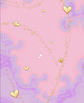 Golden Heart Swirls Pastel Pattern Rug