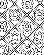 Abstract Black White Geometric Diamonds Rug