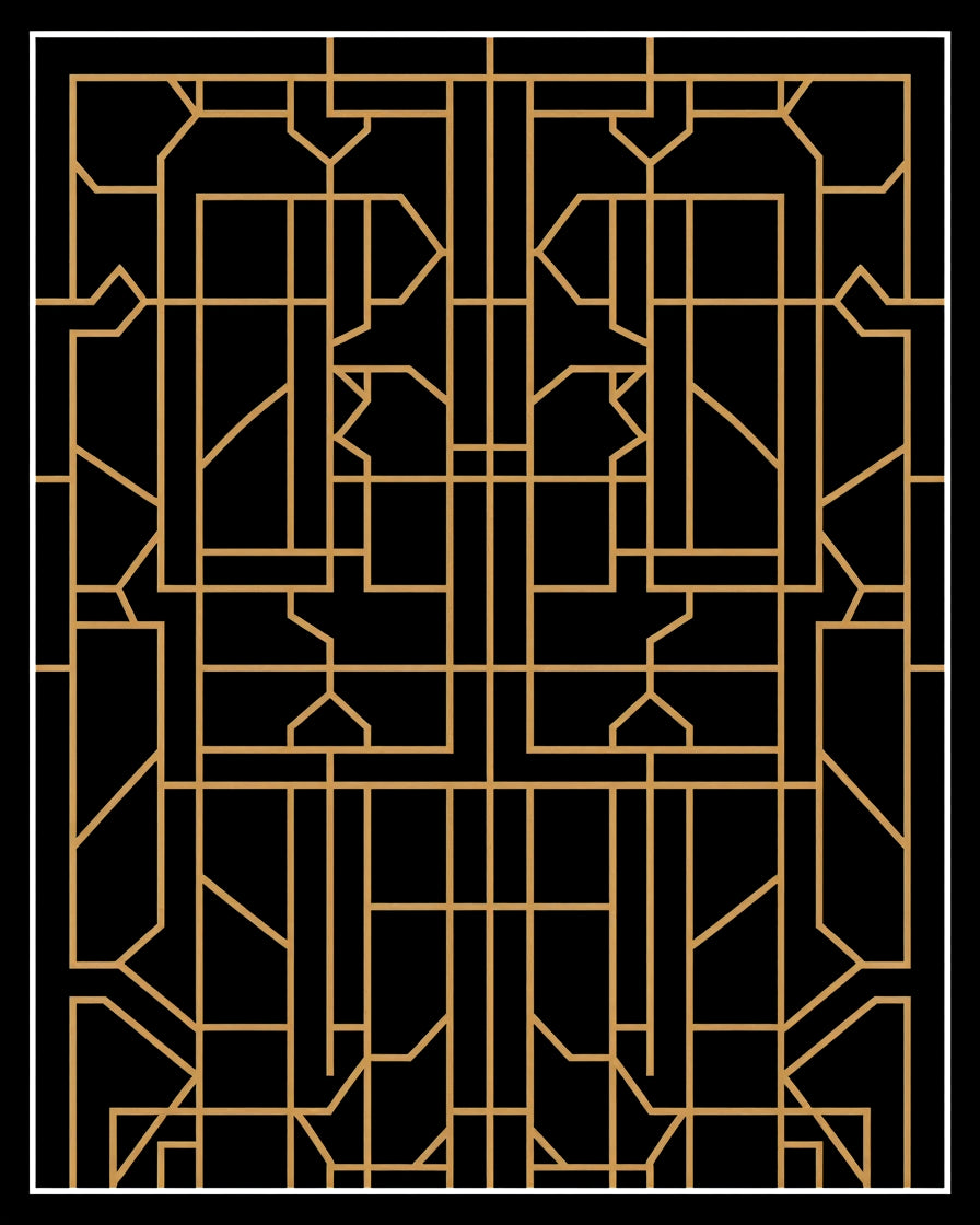 Modern Art Deco Geometric Pattern Rug