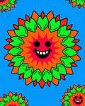 Happy Sun Flower Pattern Design Rug