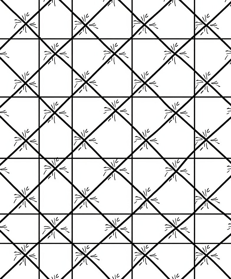 Geometric Diamond Starburst Pattern Rug