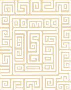 Minimalist Beige Geometric Maze Rug