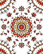 Traditional Mandala Floral Pattern Rug