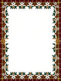 Deep Red Plaid Laurel Frame Rug