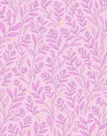 Whimsical Pink Floral Vine Pattern Rug