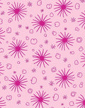 Dandelion Inspired Playful Pink Pattern Rug