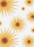 Retro Daisy Floral Pattern Rug