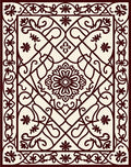 Intricate Floral Swirls Geometric Rug