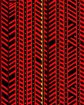 Bold Red Black Geometric Stripe Rug