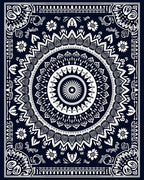 Intricate Mandala Floral Lace Pattern Rug