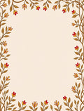 Floral Vine Botanical Art Rug