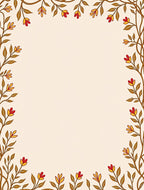 Floral Vine Botanical Art Rug