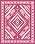 Geometric Diamond Pattern With Hearts Rug