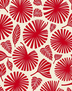 Bold Tropical Leaf Pattern Rug