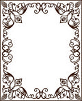 Elaborate Floral Scrollwork Accent Rug