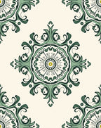 Vintage Botanical Medallion Pattern Rug