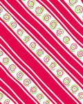 Red Green Swirl Diagonal Stripe Accent Rug