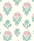 Pink Floral Botanical Pattern Design Rug
