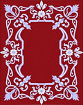 Elegant Floral Scrollwork Frame Design Rug