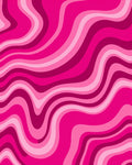 Pink Wavy Fluid Rug
