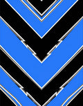 Bold Blue Chevron Pattern Rug