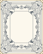 Elegant Floral Swirl Vintage Design Rug