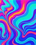 Psychedelic Swirl Abstract Pattern Rug