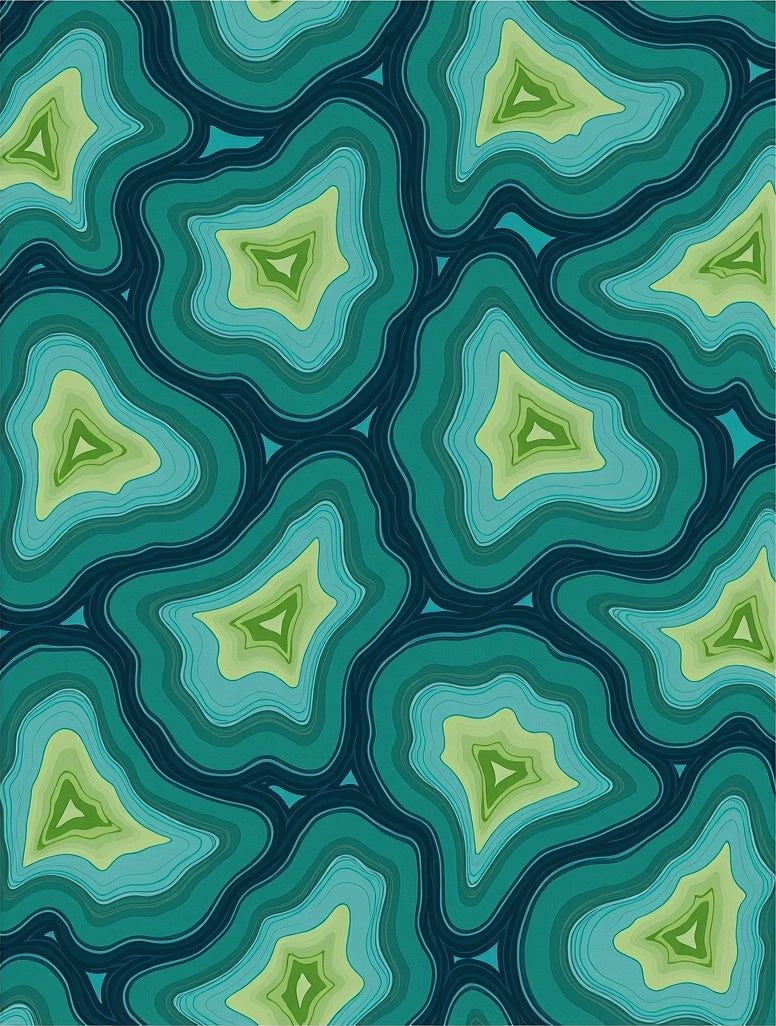 Abstract Agate Slice Pattern Rug