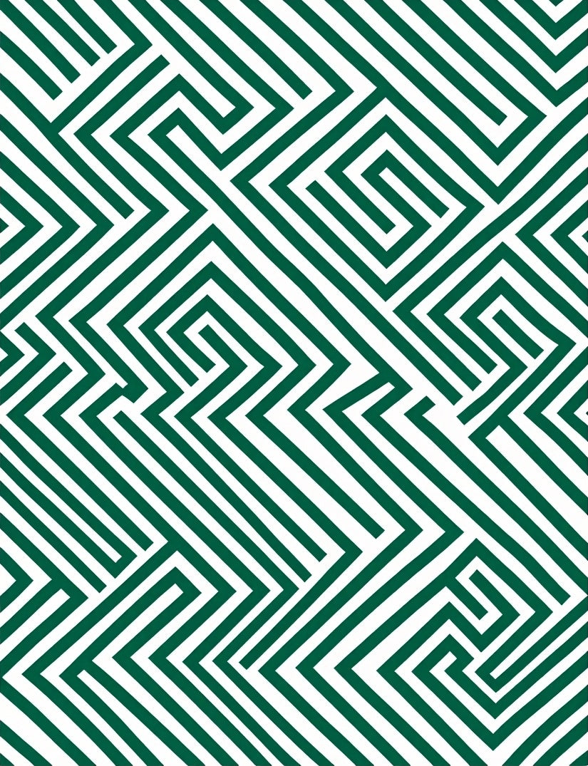 Modern Geometric Maze Pattern Rug