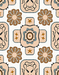 Abstract Floral And Geometric Design Rug