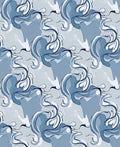 Blue Swirls Abstract Pattern Design Rug