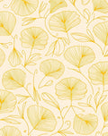Golden Ginkgo Leaf Pattern Rug