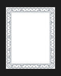 Ornate Gray Scrollwork Frame Rug