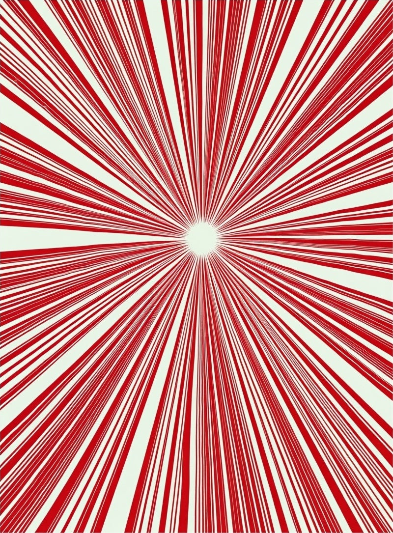 Radiant Red And White Striped Rug