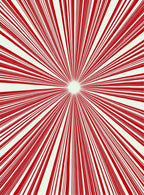 Radiant Red And White Striped Rug