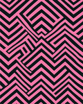 Pink Black Geometric Maze Pattern Rug